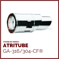 AFG - Double Wall Stainless Steel Straight Seam End Piece for Gas / Boilers / Fireplaces ATRITUBE GA-316|304-CF CE