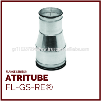 FLANGE - Single Wall Galvanized Steel A/C & Ventilation Ducting Reducer Pipe Tube ATRITUBE FL-GS-RE