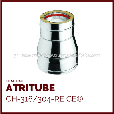 Double Wall Stainless Steel Aisi 304/316L Chimney Flue , Pipe , Reducer